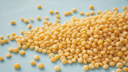 Pile of raw couscous