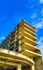 Huge gigantic construction stop building ruin in Puerto Escondido Mexico.