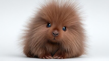 Obraz premium Adorable Fluffy Brown Guinea Pig Portrait.
