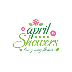 April shower lettering vector design
