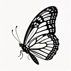 Black Silhouette Butterfly Vector