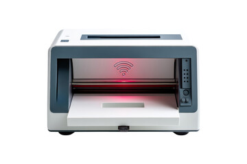 High-tech printer setup in office