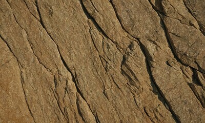 Obraz premium Detailed Texture of Brown Rock Surface with Deep Cracks and Rough Layers