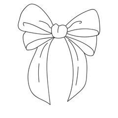 Intricate bow design with flowing ribbons for a creative project or decorative use