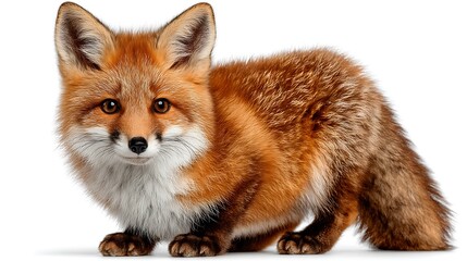 Obraz premium Adorable Red Fox Kit with Studio Shot, Wildlife, and Cute.