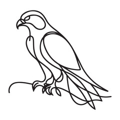 Majestic Falcon Line Art Vector Design for Branding Projects