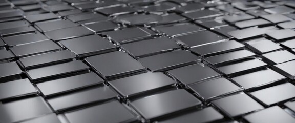 Interlocking polished metal plates form a complex, reflective surface , lines, structure, reflective