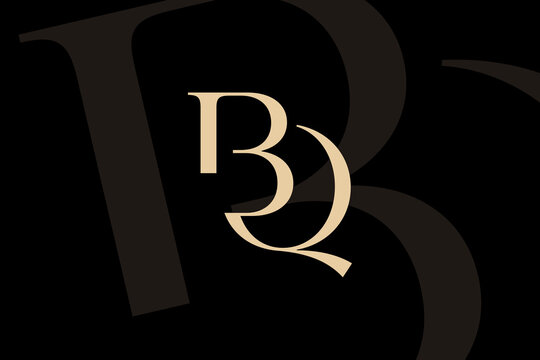 BQ or QB letter logo icon design. Classic style luxury initials monogram.