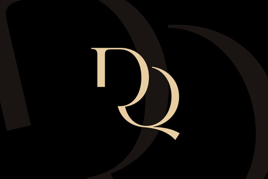 DQ or QD letter logo icon design. Classic style luxury initials monogram.