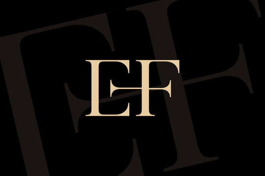 EF or FE letter logo icon design. Classic style luxury initials monogram.