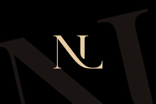 NL or LN letter logo icon design. Classic style luxury initials monogram.