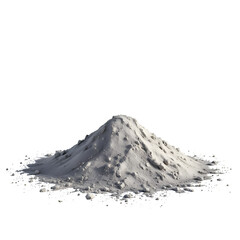 White Powder Pile Isolated on Black Background Ideal for Industrial Design Texture or Pharmaceutical Product Presentation