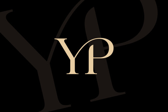 YP or PY letter logo icon design. Classic style luxury initials monogram.