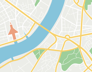 City map. GPS. Vector illustration