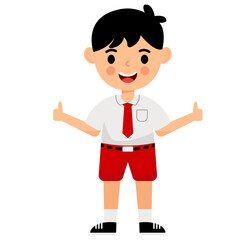 Indonesian Elementary Smiling Boy