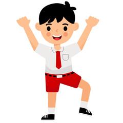 Indonesian Elementary Happy Boy