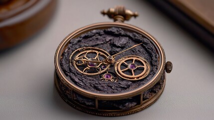 Intricate pocket watch mechanism