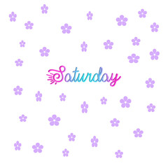 saturday card with snowflakes