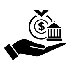 Silhouette design representing a financial loan approval with transparent background option.