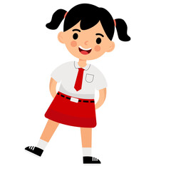 Indonesian Elementary Confused Girl