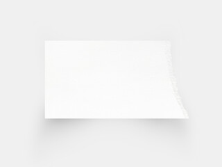 Torn paper edges. Ripped paper texture. Paper tag. White paper sheet for background with clipping path. Close up image.