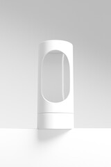 white cylindrical paper tube with clear pvc window, luxury cylinder box with window display, rigid paper container, white paperboard tube packaging, round paper tube box, tin can paper food packaging