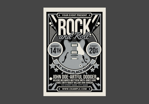 Rock and Roll Music Flyer