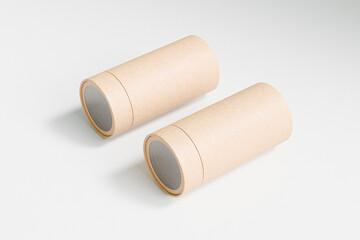 eco-freindly cylindrical paper packaging with clear window, kraft paper tube transparent window lid, brown craft gift box with window display, luxury corrugated paperboard packaging,l tin can paper