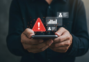 Cybersecurity threat detection mobile phone security alert system data breach warning notification system