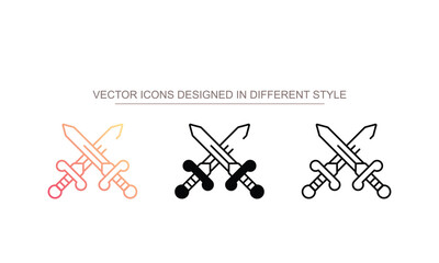 Sword icon design with white background stock illustration