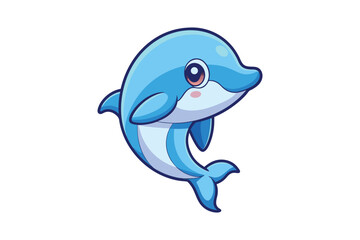  cute dolphin colorful Vector