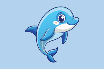  cute dolphin colorful Vector