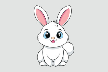 cute rabbit colorful Vector