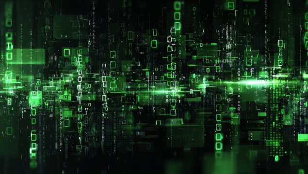 Emerging digital trends shape the virtual realm through data visualization in a cyber environment with a futuristic perspective