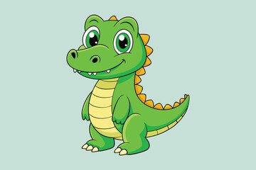  cute crocodile colorful Vector