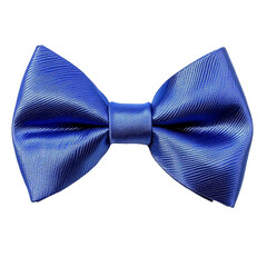 A royal blue bow tie isolated on white background perfect for formal events