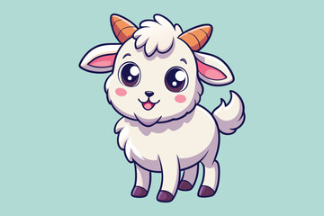  cute goat colorful Vector