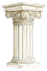 Obraz premium PNG An ancient greek column architecture letterbox mailbox pillar.