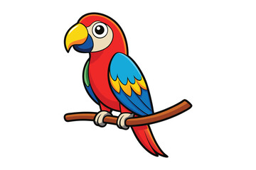  cute parrot colorful Vector