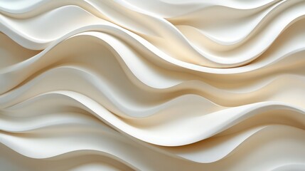 Obraz premium Abstract wavy, light cream-colored forms
