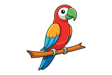  cute parrot colorful Vector