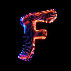 LED Light Painting Letter F Overlay - Neon Glow Text Effect for Urban Designs. Perfect for Nightlife, Music and Futuristic Projects. High-Quality Digital Asset for Vibrant Creations.