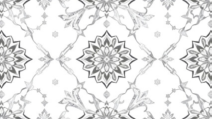Fototapeta premium Seamless Abstract Pattern Featuring Contemporary Shapes and Aesthetic Design Elements