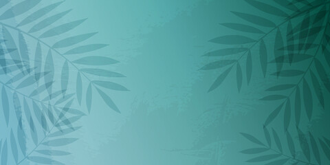 Calming teal background with subtle leaf patterns for creative design and nature-inspired themes