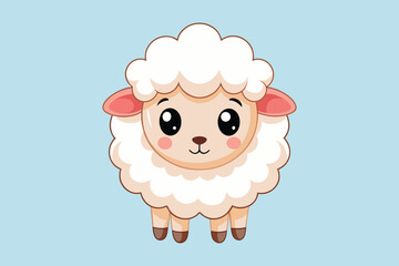   cute sheep colorful Vector