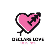 Love logo design template