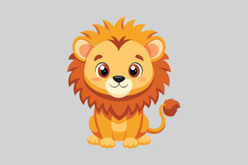  cute lion colorful Vector