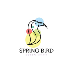 Obraz premium Bird logo design template