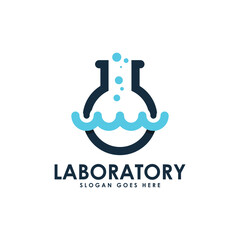 Laboratory logo design template