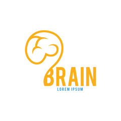 Brain logo design concept template